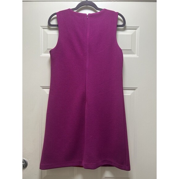 Betsey Johnson Shift Dress Sz 6 Pink Fuschia Red Retro Style NWOT - Picture 4 of 8